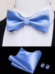 1 Set de Nœud Papillon en Soie de Couleur Claire, Spécifiquement pour les Smokings ou les Tenues de Soirée Formelles, Exclusif pour les Dîners Formels, les Mariages et Autres Occasions - Couleurs mélangées - Voir 12