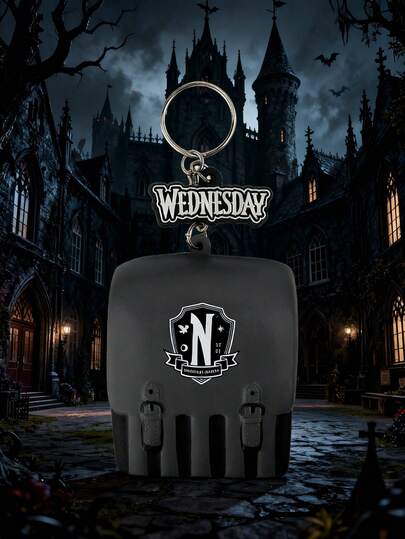  星期三官方授权PVC钥匙扣人偶包夹挂件 星期三动漫收藏钥匙圈背包装饰礼品 1个 MGM