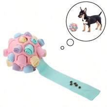 1 pieza Juguete interactivo lavable para olfateo de perros, juguete portátil de entrenamiento de olfato para mascotas, juguete rompecabezas de alimentación lenta para perros de cualquier raza, tamaño o edad - Rosa bebé - Ver 5