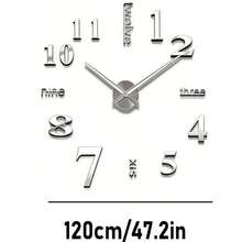 1pc Creative DIY Wall Clock, Fashionable Wall-Mounted, Minimalist Home Decor Clock, Equipped With Quiet Quartz Movement, No Drilling Required, Suitable For Bedroom, Home Decor, Room Decor, Wall Clock, Dorm Decor, Back To School Season - Multicolor - View 2
