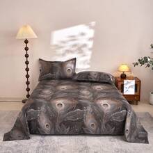 1 bộ ga trải giường in họa tiết hoa (bao gồm vỏ gối, không bao gồm ruột gối) làm từ vải polyester, mềm mại, bền chắc, có thể giặt được, phù hợp cho phòng ngủ hoặc phòng khách, phong cách tối giản hiện đại. - Vân Đình Nhược Ngô - Xem 12