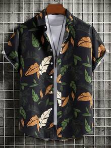 Summer Hawaiian Floral Short Sleeve Polo For Men - A508D-AL23669 - 查看 1