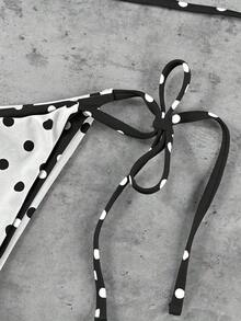 New Arrival Spring/Summer European And American Fashion Casual Elegant Polka Print 3-Piece Women Beach Vacation Date Bikini Swimsuit - 多色 2 - 查看 6