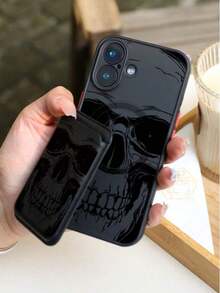 Cardholder Phone Cases Dark Skull Patterned Magnetic Phone Case And Card Holder, Compatible With IPhone 17, 17 Air, 17 Pro, 17 Pro Max, 16, 15, 14 Pro Max, 13, 12, And 11 Plus. Shockproof All-Around Protection | Luxurious Leather Wallet-Style Phone Case | Holds 1-3 Cards. - Mixed Colors - View 5