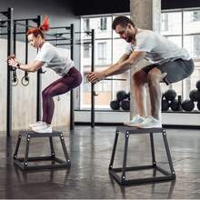 Plyometrische Sprungbox, 305 mm Plyo-Box, Plyometrische Plattform Plyobox Schwarz, Rutschfeste Fitness-Übungs-Step-Up-Box für Heimtraining, Konditions-Krafttraining, Oberschenkel Trainieren - Schwarz - Übersicht 1