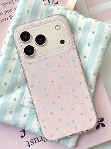 可爱雏菊春花亮片手机壳，兼容 17 Pro Max、17 Pro、17 Air、17、16、15、14、13、12 Pro Max、11，优雅花卉图案，防震柔软后盖 - 彩星星 - 查看 3