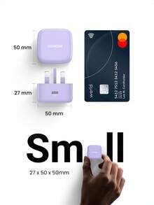 UGREEN Fast Charging Solid Color Wall Charger 20W Single C-Type Charger UK Plug Purple Spring Gift - Mauve Purple - View 7