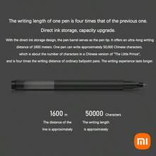 Bộ 10 bút bi Xiaomi màu trung tính, viết trơn tru, mực có thể thay thế, đầu bút 0.5mm - Màu đen - màu đen - Xem 6