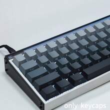 133-Key Polar Day Side-Printed Keycaps, PBT Material, Gradient Gray, OME Height, Compatible With Cherry/Gateron MX Switches, High Quality, Wear-Resistant, Non-Fading, Non-Oily - View 3