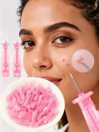 100/50pcs Sterile Acne Needle, One-Time-Use Blackhead Removal Tool, Effectively Removes Blemishes And Blackheads, Suitable For All Skin Types, Beauty Salon And Home Skincare Cleaning Tool