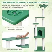 Árbol para gatos de 72 pulgadas de alto casa para gatos al aire última intervensión condominio grande resistente a la intemperie con poste para rascar gatos para torres para gatos - como en la foto - Ver 5