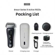 Braun 9 Series Electric Shavers For Men,Sideburns Trimmer, Wet And Dry,Fast Charging With Charging Box For 42-Days Battery Life, Gift For Father, Man, Husband And Boyfriend (Including Philips Conversion Plug Can Be Used For Global Charging) - View 10