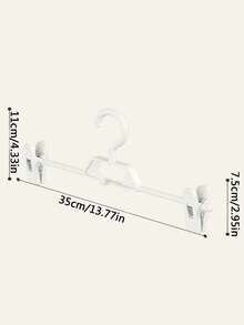 1pc/5pcs/10pcs Set, Pants Hangers, Seamless Non-Slip Adjustable Wardrobe Pants Hangers, Home Closet Storage, Suitable For Christmas, Thanksgiving, Valentine's Day - White - View 4