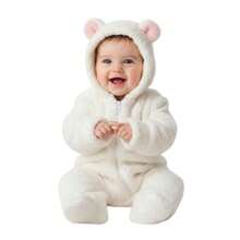 Sheep Winter  For Babies, Long Sleeves, Sheepskin, Hooded With Ears, Children's Clothing - 淺粉色 - 查看 1