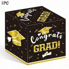 Hộp đựng thiệp chúc mừng tốt nghiệp 9 chiếc, thiết kế màu đen và xanh dương, đồ dùng trang trí tiệc tốt nghiệp. - Nhiều màu - Xem 11