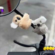 2pcs Cute Gray Koala Car Dashboard Decoration Accessories Interior For Women Men, Kawaii Figurines Statue For Car Dash Board Windows Rearview Mirrors Desk Decor Indoor Home Decorations Koala's Head Can Be Twisted - 灰色的 - 查看 2