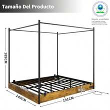 Base Cama Matrimonial Flotantecabecera Flotante matrimonial con cabecera de Almacenamiento Estructura de Cama Flotante con Barra para mosquitera955685 - Estructura de cama flotante con barra para mosquitera - Ver 2