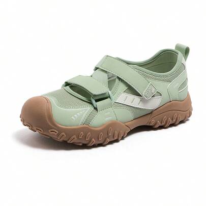 CAMEL CROWN Giày thể thao nữ mùa xuân kiểu Mary Jane, giày thấp cổ thời trang thường ngày có khóa dán.