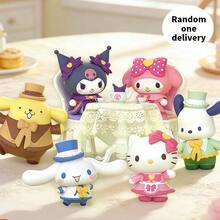 Miniso Sanrio Family Tadao Mate Series Sweet Afternoon Tea Themed Figure, Exquisite Design Restoring Classic Characters, Fine Material Creating Smooth Texture, Compact Size Easy For Display And Collection, Can Be Used As Desktop Decoration To Add Warm Atmosphere (1 PC) - Multicolor - View 1