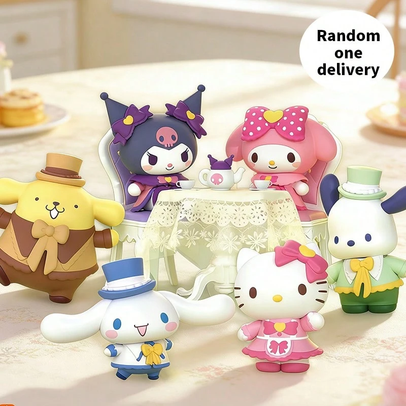 Miniso Sanrio Family Tadao Mate Series Sweet Afternoon Tea Themed Figure, Exquisite Design Restoring Classic Characters, Fine Material Creating Smooth Texture, Compact Size Easy For Display And Collection, Can Be Used As Desktop Decoration To Add Warm Atmosphere (1 PC) - Multicolor - View 1