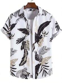 Summer Hawaiian Floral Short Sleeve Polo For Men - A508D-AL23674 - 查看 3