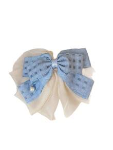 1 chiếc kẹp tóc đuôi ngựa nơ kẻ caro mới, phụ kiện tóc tươi tắn, dễ thương cho bé gái đi học. - Nhiều màu - Xem 7