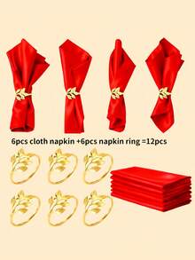 10 piezas de anillos para servilletas reutilizables de aleación chapada en oro: borde liso, fácil de limpiar, adecuados para bodas, fiestas y cenas festivas - Multicolor - Ver 19