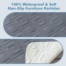 Genina Funda para sillas reclinables impermeable y antideslizante protector de muebles para mascotas y niños gris oscuro - Gris Oscuro - Ver 5