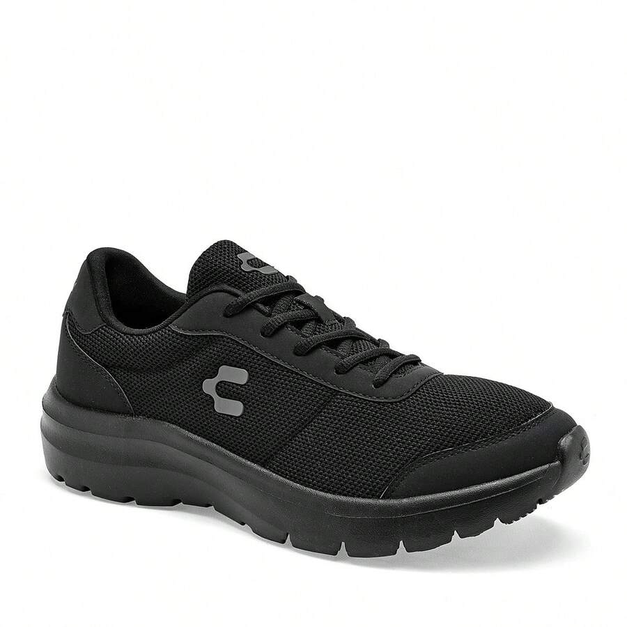 Charly Men's Black Running Shoes - Black - View 1