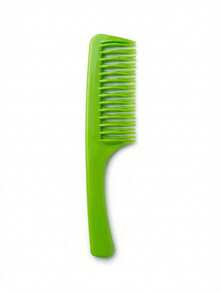 Peine de Dientes Anchos para Desenredar - Set de 3 Piezas en Colores Vibrantes - Ideal para Cabello Rizado, Grueso o Mojado - Antitirones y Antifrizz - Verde - Ver 1