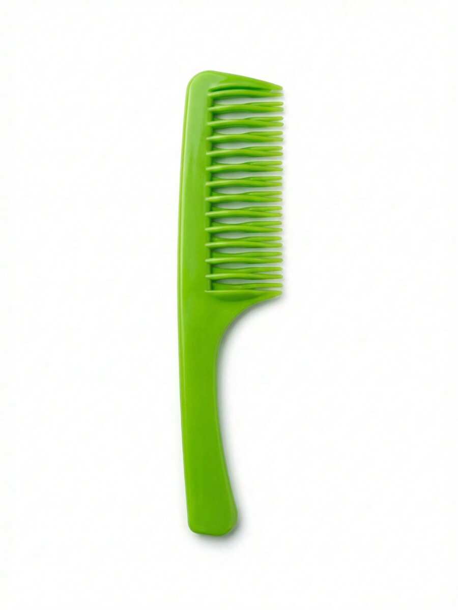 Peine de Dientes Anchos para Desenredar - Set de 3 Piezas en Colores Vibrantes - Ideal para Cabello Rizado, Grueso o Mojado - Antitirones y Antifrizz - Verde - Ver 1