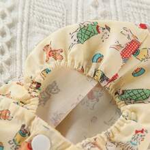 Áo hoodie in hình chó hoạt hình dễ thương – Áo khoác cotton mềm mại dành cho chó và mèo nhỏ. - Màu be - Xem 6