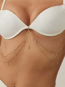Dây chuyền mặt dây tua rua đính ngọc trai phong cách nghỉ dưỡng biển. Dây đeo bikini gợi cảm. - Dây thắt lưng - Xem 1