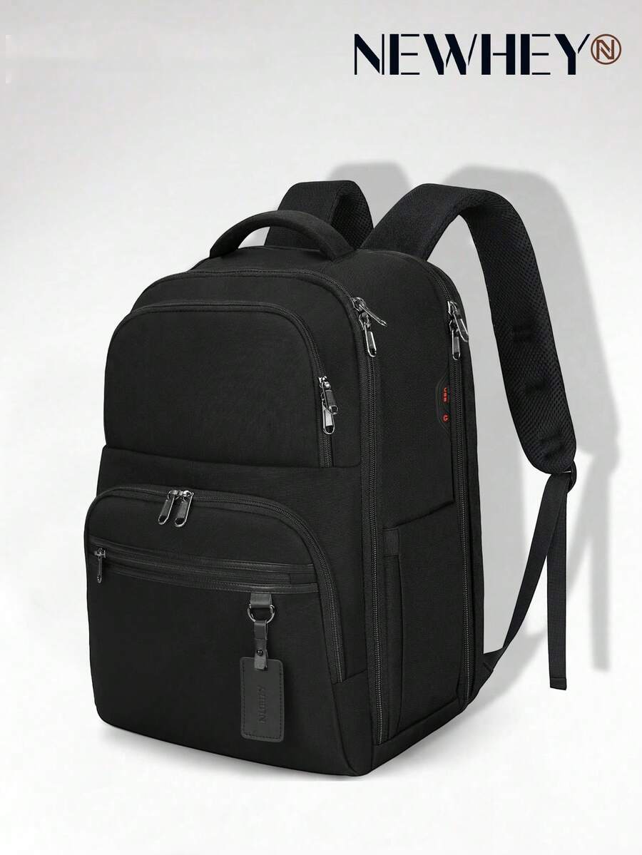 NEWHEY Laptop Backpack 15.6 Inch For Men Women Large Travel Backpacks Waterproof Computer Backpack For Work TSA Friendly Carry On Backpack With USB Port