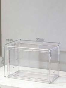 1 pieza Caja de almacenamiento de acrílico transparente multifuncional, Organizador de archivos de escritorio transparente - Caja de almacenamiento de libros y artículos de papelería multifuncional, Contenedores de almacenamiento de plástico - Caja de exhibición a prueba de polvo, Adecuada para escritorio de oficina, estudio en casa, almacenamiento de útiles escolares - Bandeja de papel modular - Organizador de espacio de trabajo - Estante de exhibición de libros - Esencial de oficina - Organizador de escritorio minimalista, Esencial para el regreso a clases - Multicolor - Ver 9