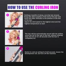 PinkSings 5-In-1 Styling Brush Set, Detachable Hot Air Styling Brush, Negative Ion Hair Dryer Styling Tool Set, Round Hot Air Straightening Brush, Curling Iron Styling Brush - Grey - View 9