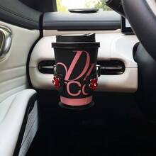 1 cái kẹp giữ cốc trên xe hơi, giá để đồ uống, kẹp cốc cà phê gắn vào cửa gió điều hòa, kẹp đa chức năng. - pha lê - Xem 12