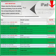 Ốp lưng gập ba từ tính màu đen tuyền cơ bản cho iPad Pro 13 inch M5 M4 2025 Air 11 M2 10.9 Air thế hệ thứ 5, 10, 11 A16 2025 M3 Air 13. Lực hút từ mạnh mẽ, thiết kế mỏng, gập ba, hỗ trợ bút Apple Pencil Pro và bút cảm ứng. Quà tặng sinh nhật mùa xuân. - màu đen - Xem 3