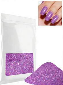50g/1,76oz pro Tüte, 1/128 Zoll 0,2mm Holografischer Glitzer, geeignet für Basteleien, Harz, DIY Schmuck, Schlüsselanhänger, Halloween Dekorationen - Violett - Übersicht 1