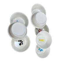 Ceramic Pet Food Bowls - Made Of Durable, Anti-Drop And Easy-To-Clean Ceramic Material, With Paw Print Or Fish Bone Cute Elements Printed Inside, Suitable For Cats And Small Dogs, Multiple Patterns Available, Adorable And Durable Pet Dining Ware - Porcelain Bowl - View 5