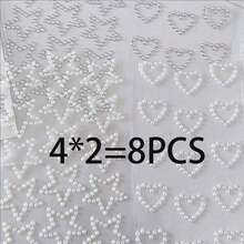 8/5/1 Pc Star-Shaped And Heart-Shaped Crystal Stickers, Pearl Stickers, Shiny Rhinestone Stationery Stickers, Art Decoration, Craft Materials, Diamond Stickers, Star Stickers, Suitable For Girls, Birthday Gifts, Party Gift Bag Fillers.Scrapbook Supplies,Journaling Supplies,Mobile Phone Stickers, Scrapbooking - Square - View 15