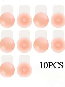 5 đôi miếng che đầu nhũ silicon vô hình, miếng che ngực không dây, giúp ngăn đầu nhũ nhô ra, tránh sự cố trang phục, phù hợp với váy cưới, váy dự tiệc, đồ lót. - Màu be - Xem 6