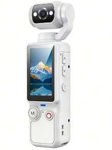 Camera thể thao cầm tay độ phân giải cao nhìn đêm, ống kính xoay 180° - Camera đeo trên người rảnh tay dành cho đạp xe, leo núi và ghi hình thể thao, có thể sạc lại, camera nhật ký video, camera thể thao bỏ túi với khả năng xoay 180 độ, camera toàn thân, thích hợp cho quay video và ghi hình, hoàn hảo cho việc ghi lại cuộc sống và du lịch, 2000mAh. - Nhiều màu - Xem 12