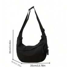 【男士单肩包】BINGO元素饺子包，学院风百搭通勤包/大容量休闲单肩包 - 彩色 - 查看 5