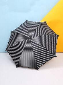 Fashionable Waterproof Striped Umbrella, Manual Folding Umbrella, Distinctive Waterproof Striped Umbrella With Lace Details - Durable Iron Frame, Easy To Clean In Rainy Weather, Easy To Clean Sunshade Umbrella - Multicolor - View 12