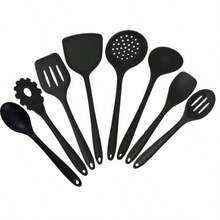 Silicone Cooking Set, Silicone Cookware Set, Heat Resistant Spatula Set, Salad Tools, Kitchen Gadgets, For Cooking & Baking - Multicolor - View 1