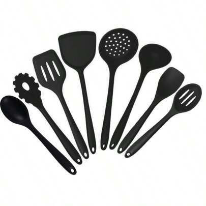 Set di utensili da cucina in silicone, set di pentole e padelle in silicone, set di spatole resistenti al calore, utensili per insalata, accessori da cucina, per cottura e pasticceria