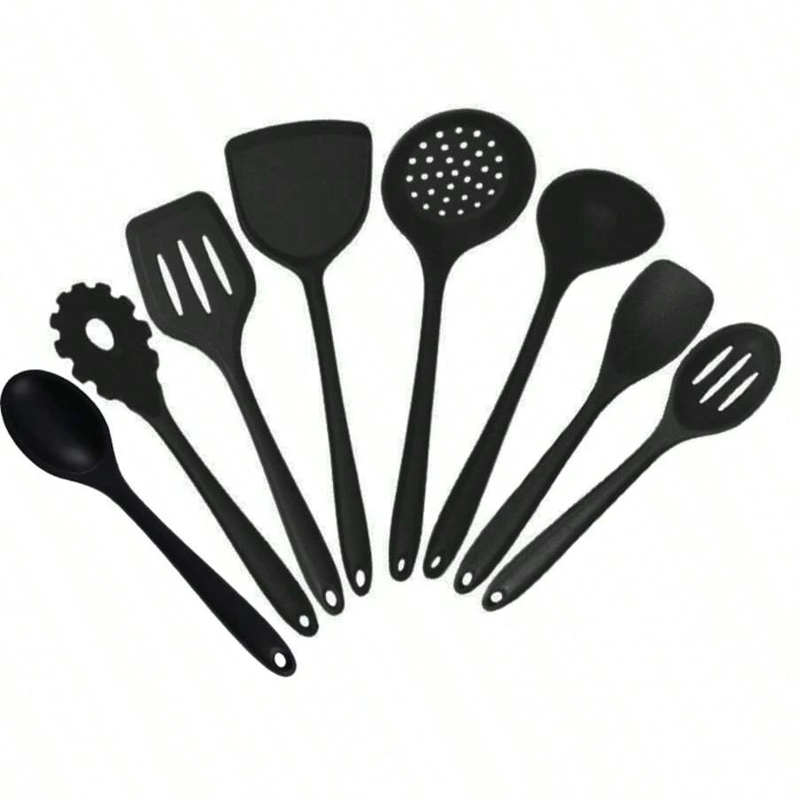 Silicone Cooking Set, Silicone Cookware Set, Heat Resistant Spatula Set, Salad Tools, Kitchen Gadgets, For Cooking & Baking - Multicolor - View 1