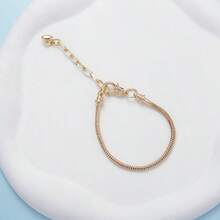 1/5/10/20/30/50条装金/银蛇骨链手链，配心形龙虾扣，适合DIY手链制作，是理想的礼物之选。 - 手鍊 - 查看 4