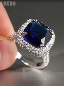 1 PC Romantic Cubic Zirconia Ring For Women For Wedding Engagement Anniversary Party Jewelry Valentine's Day Gift - 1# - View 3